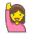 Woman Raising Hand 1 Emoji from Emoji - Free Set