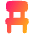 Chair 3 Icon from Plump Gradient Set