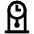 Standing Clock Icon from Atlas Line Set