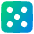 Dice 5 Icon from Plump Gradient Set