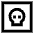 Dice Skull Icon from Sharp Line Set