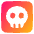 Dice Skull Icon from Plump Gradient Set