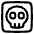 Dice Skull Icon from Plump Line Set