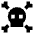 Skull Crossbones Icon from Sharp Solid Set