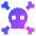 Skull Crossbones Icon from Sharp Gradient Set