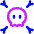 Skull Crossbones Icon from Flex Neon Set