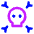 Skull Crossbones Icon from Core Neon Set