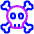 Skull Crossbones Icon from Plump Neon Set