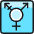 Gender Transgender Box Icon from Ultimate Colors Set