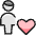 Single Man Actions Heart Icon from Ultimate Colors Set