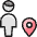 Single Man Actions Location Icon from Ultimate Colors Set