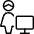 Single Woman Actions Monitor Icon from Ultimate Light Set