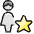 Single Woman Actions Star Icon from Ultimate Colors Set