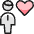 Single Man Heart Icon from Ultimate Colors Set