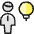 Single Man Idea Icon from Ultimate Colors Set