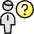 Single Man Question Icon from Ultimate Colors Set