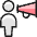 Single Neutral Megaphone Icon from Ultimate Colors Set