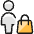 Single Neutral Shopping Bag Icon from Ultimate Colors Set