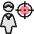 Single Woman Aim Icon from Ultimate Colors Set
