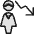 Single Woman Decrease Icon from Ultimate Colors Set