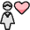 Single Woman Heart Icon from Ultimate Colors Set