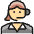 Professions Woman Telecommunicator Icon from Ultimate Colors Set