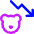 Bear Market Decrease Icon from Core Neon Set