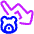 Bear Market Decrease Icon from Plump Neon Set