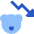 Bear Market Decrease Icon from Sharp Flat Set