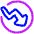 Chart Circle Down Loss Icon from Plump Neon Set