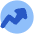 Chart Circle Up Growth Icon from Plump Flat Set