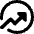 Chart Circle Up Growth Icon from Core Remix Set