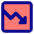 Growth Analytics Chart Down Loss Icon from Core Pop Set