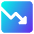 Growth Analytics Chart Down Loss Icon from Core Gradient Set