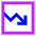 Growth Analytics Chart Down Loss Icon from Sharp Neon Set