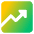 Growth Analytics Chart Up Gain Icon from Core Gradient Set
