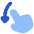Finger Gesture Swipe Down Icon from Plump Flat Set