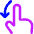 Finger Gesture Swipe Down Icon from Core Neon Set