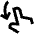 Finger Gesture Swipe Down Icon from Sharp Line Set