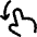 Finger Gesture Swipe Down Icon from Flex Line Set