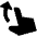 Finger Gesture Swipe Up Icon from Sharp Solid Set