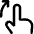 Finger Gesture Swipe Up Icon from Core Line Set