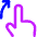 Finger Gesture Swipe Up Icon from Core Neon Set