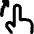 Finger Gesture Swipe Up Icon from Core Remix Set