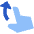 Finger Gesture Swipe Up Icon from Sharp Flat Set