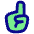 Number One Hand Icon from Plump Pop Set