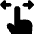 One Finger Drag Horizontal Icon from Core Solid Set