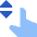 One Finger Drag Vertical Icon from Sharp Flat Set