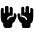 Raised Hands Icon from Plump Solid Set