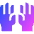 Raised Hands Icon from Sharp Gradient Set